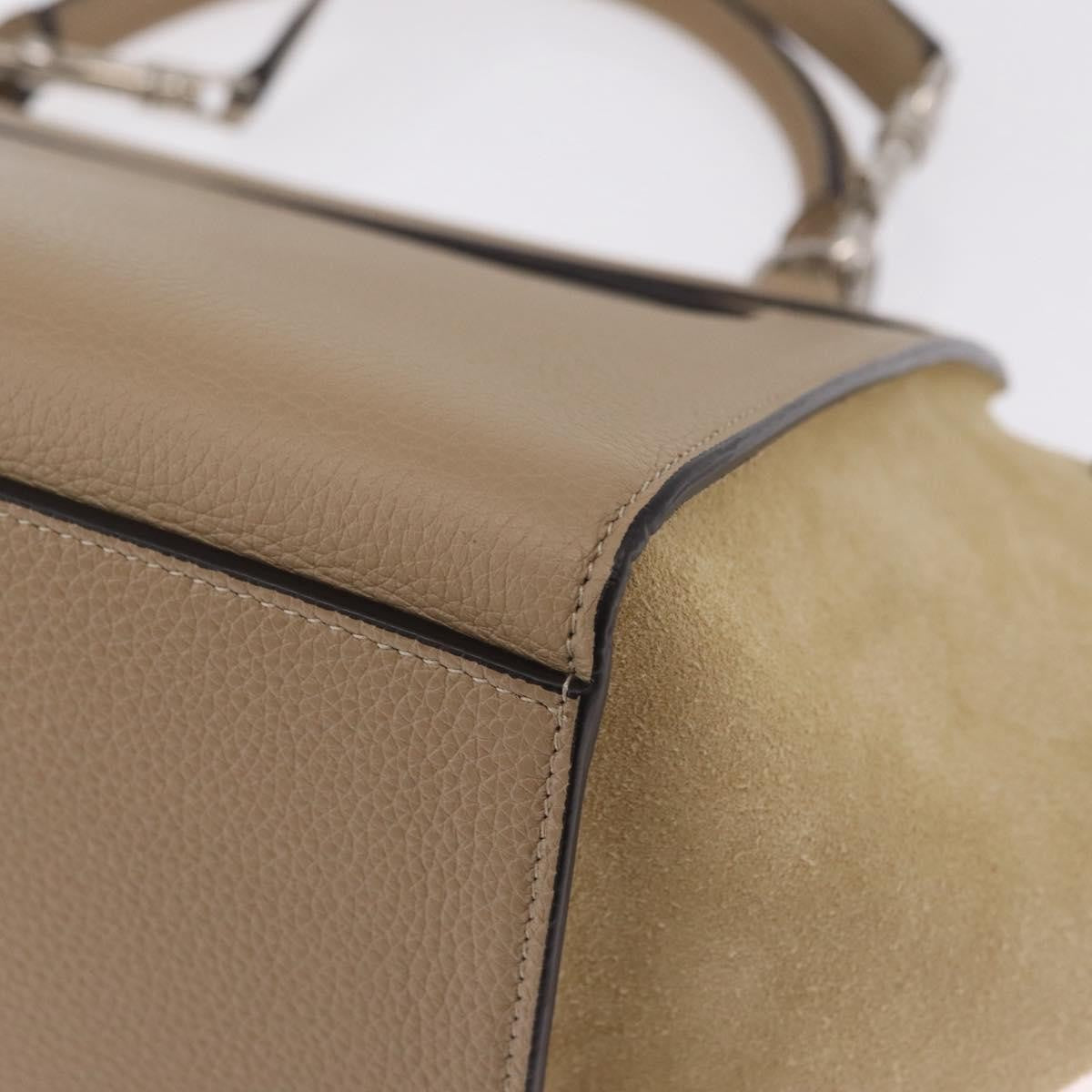 Celine Trapeze Leather Beige Leather Handbag (Pre-Owned)