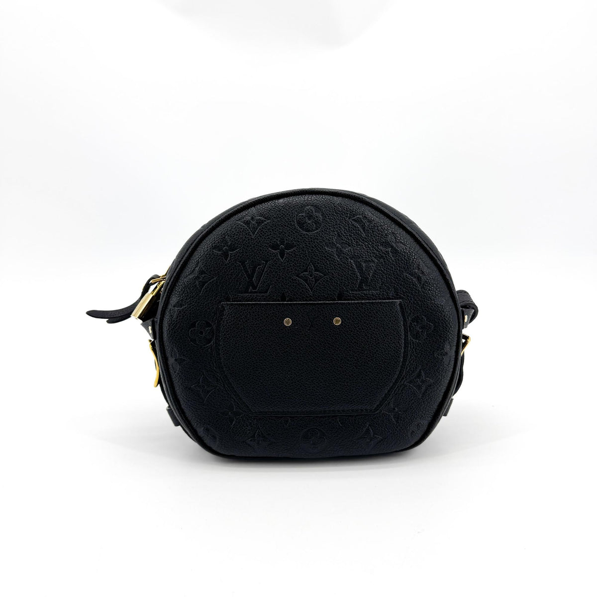 Louis Vuitton Boite Chapeau Souple Monogram Empreinte Leather Black Leather Handbag (Pre-Owned)