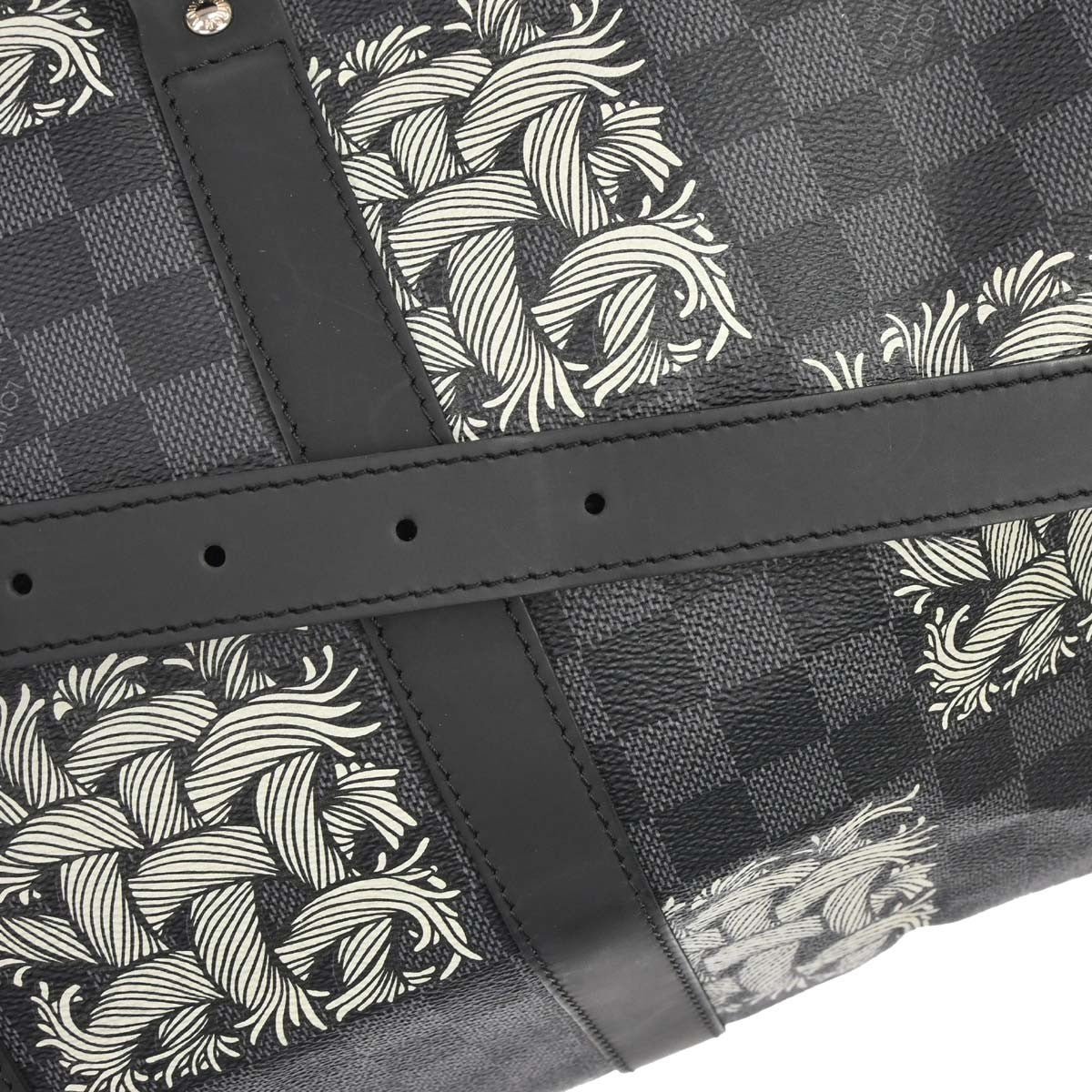 Louis Vuitton Keepall Bandouliere Limited Edition Nemeth Damier Graphite Black Canvas Travel Bag Bag (Pre-Owned)