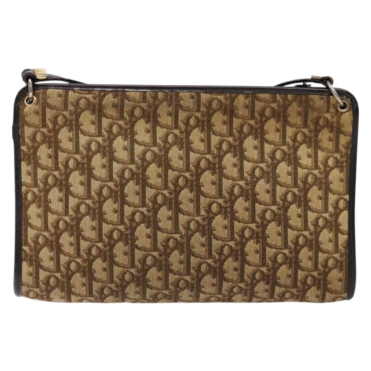 Christian Dior Vintage Trotter Canvas Brown Canvas Bag (Pre-Owned)