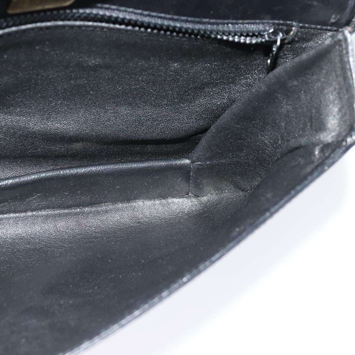 Bally Vintage Leather Black Leather Shoulder Bag Bag (Pre-Owned)