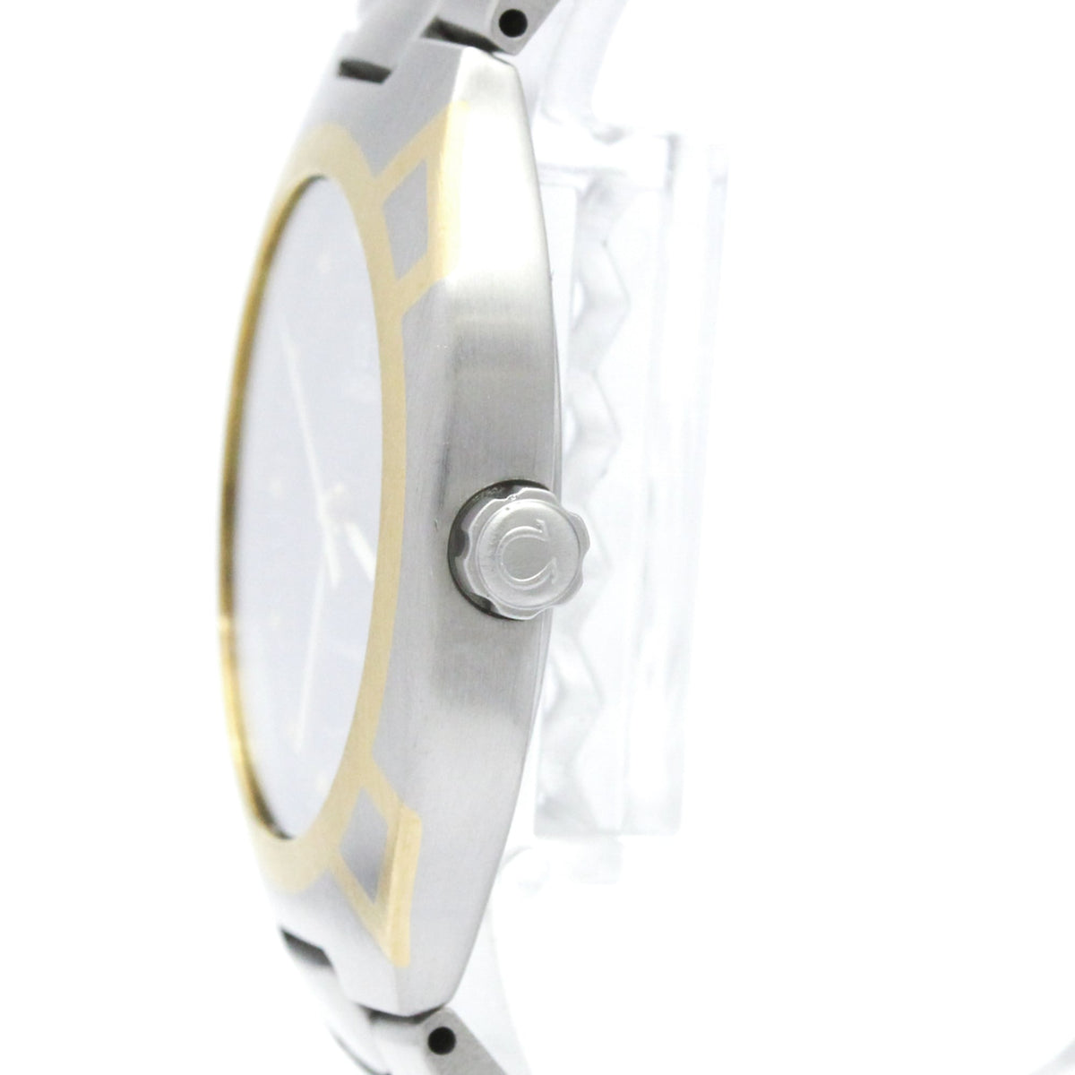 Omega Seamaster Polaris Quartz Stainless Steel With Plated Metal Watch (Pre-Owned)