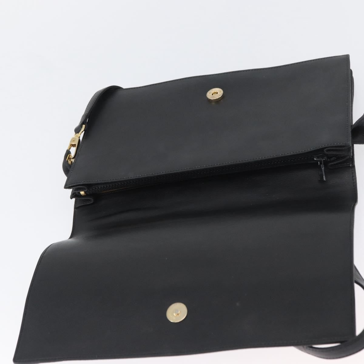 Celine Vintage Leather Black Leather Shoulder Bag Bag (Pre-Owned)