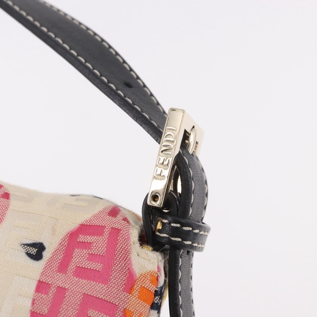 Fendi Mamma Baguette Zucca Jacquard Velvet Multicolour Canvas Shoulder Bag Bag (Pre-Owned)