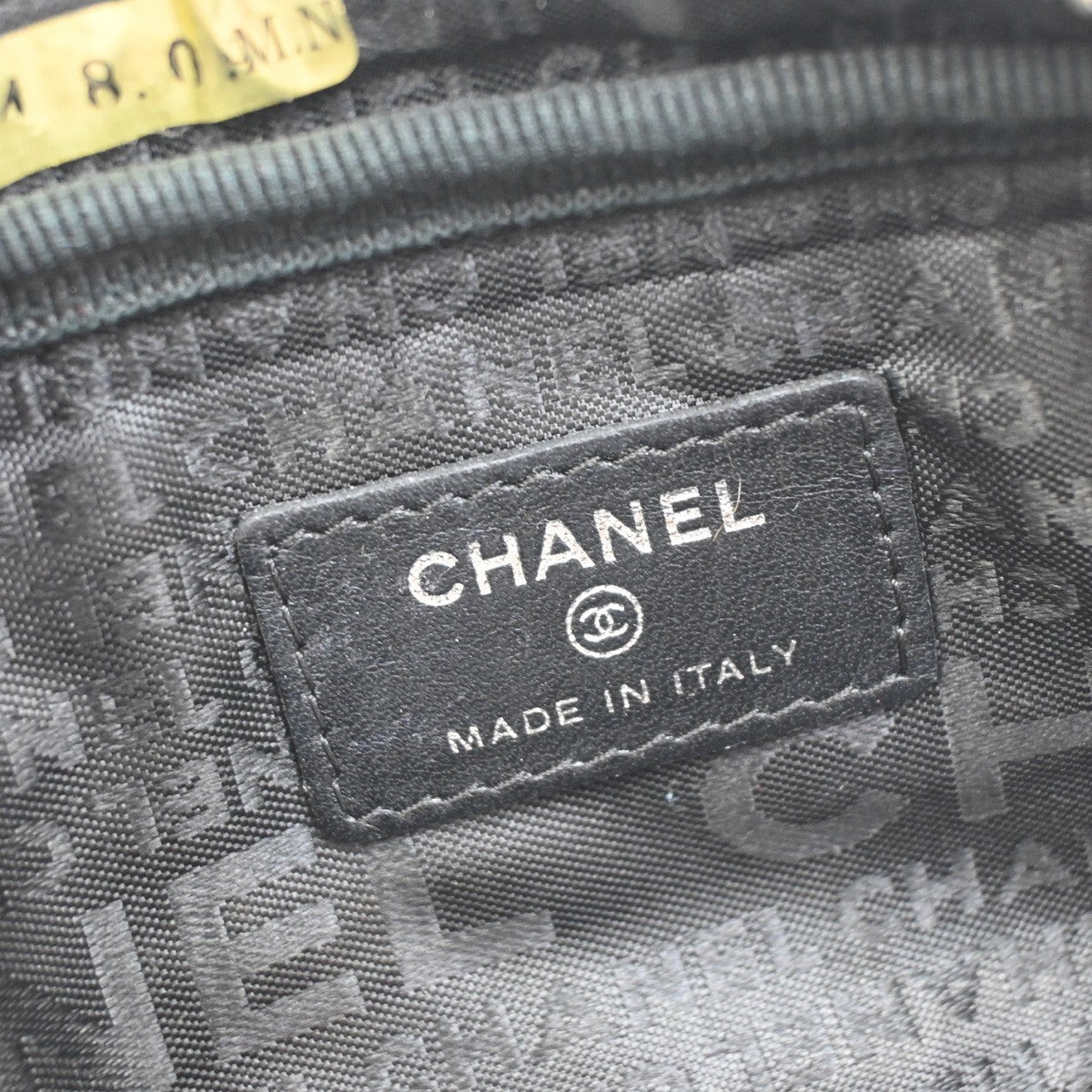 Chanel Chocolate Bar Clutch Nylon Black Nylon Clutche & Pouche Bag (Pre-Owned)