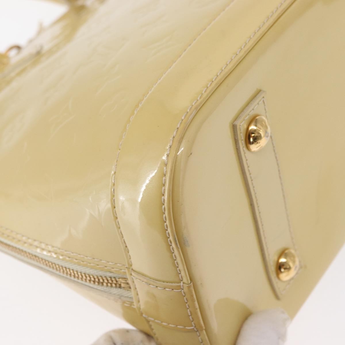 Louis Vuitton Alma Patent Leather Beige Patent_Leather Handbag (Pre-Owned)