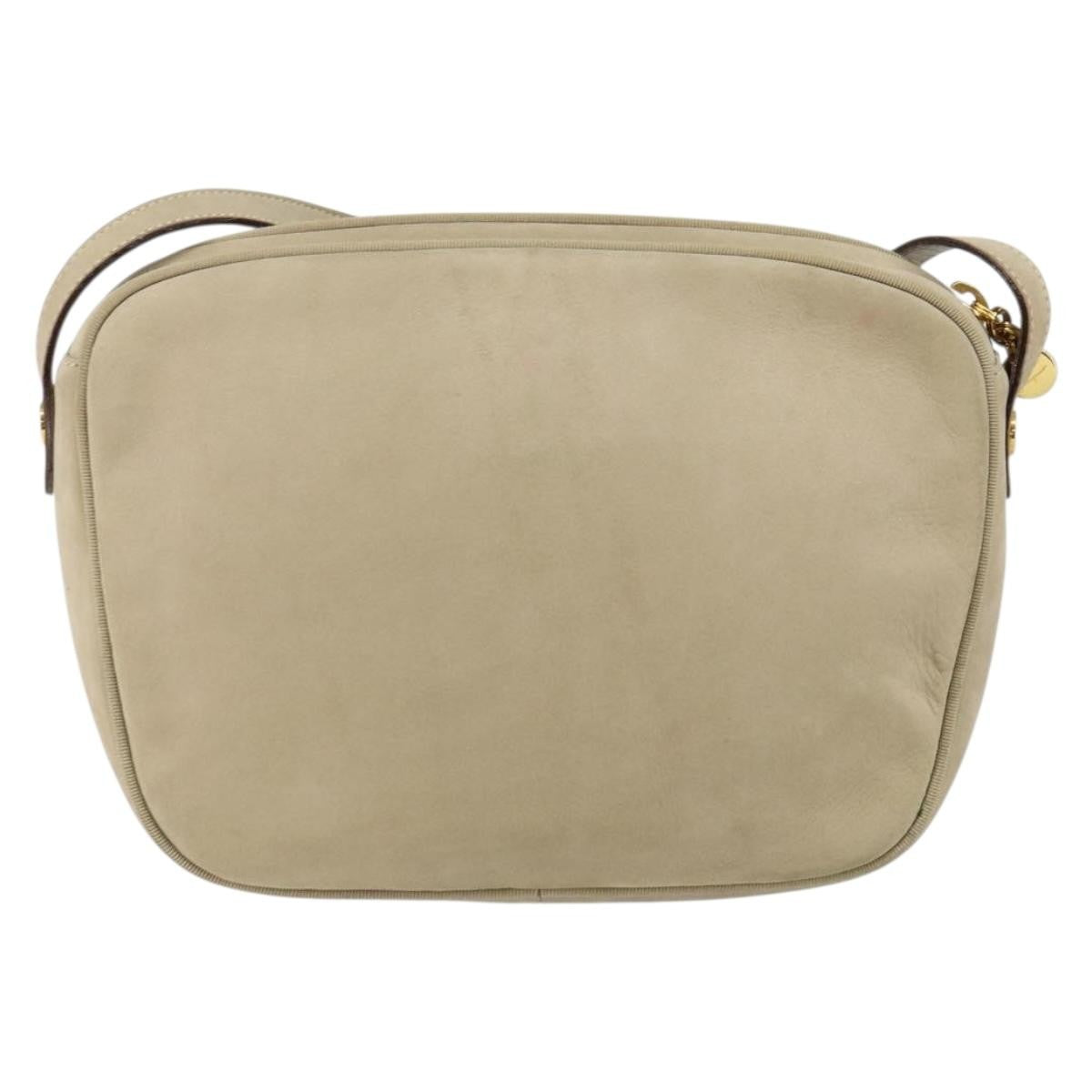 Salvatore Ferragamo Vala Suede Beige Suede Shoulder Bag Bag (Pre-Owned)