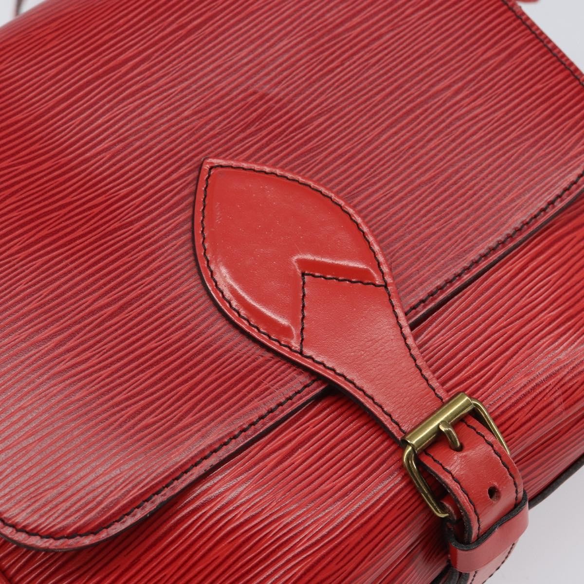 Louis Vuitton Cartouchiere Epi Leather Red Leather Shoulder Bag Bag (Pre-Owned)