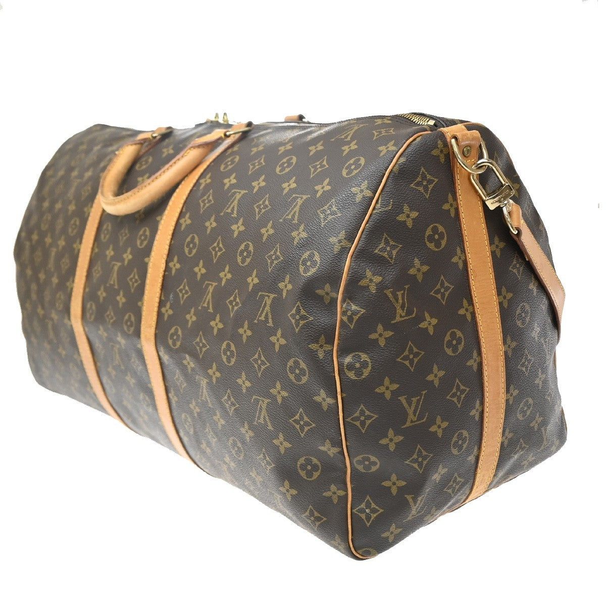 Louis Vuitton Keepall Bandouliere Monogram Canvas Brown Canvas Travel Bag Bag (Pre-Owned)
