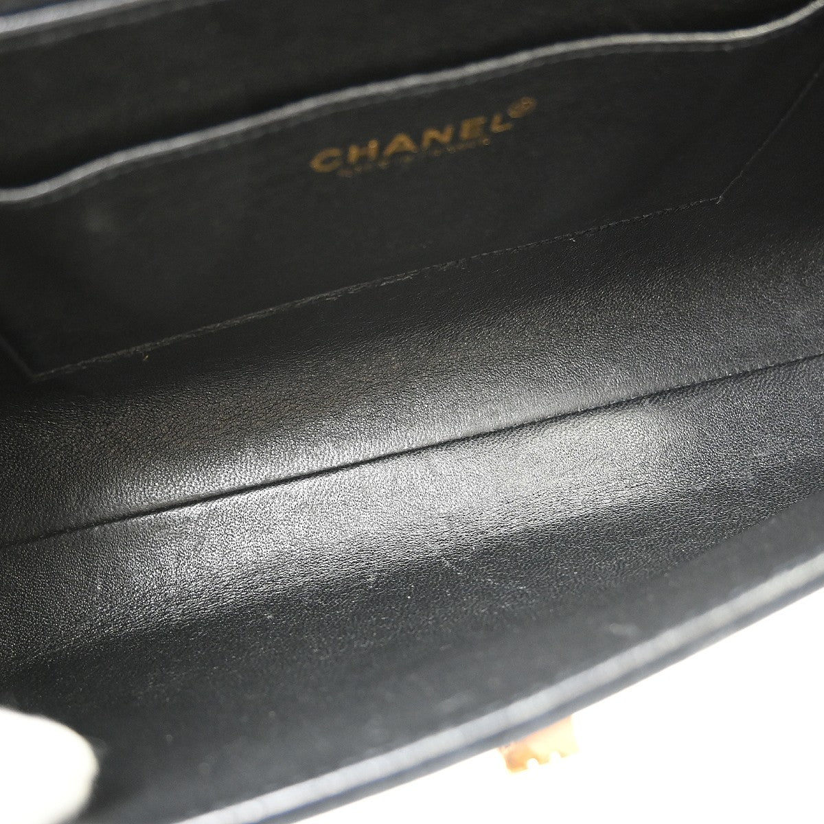 Chanel Chocolate Bar Mademoiselle Lock Chain Quilted Velvet Black Velvet Shoulder Bag Bag (Pre-Owned)