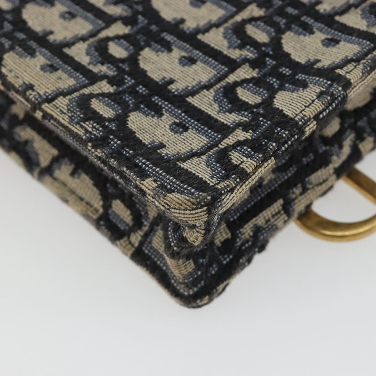 Christian Dior Phone Case Oblique Canvas Navy Canvas Clutche & Pouche Bag (Pre-Owned)