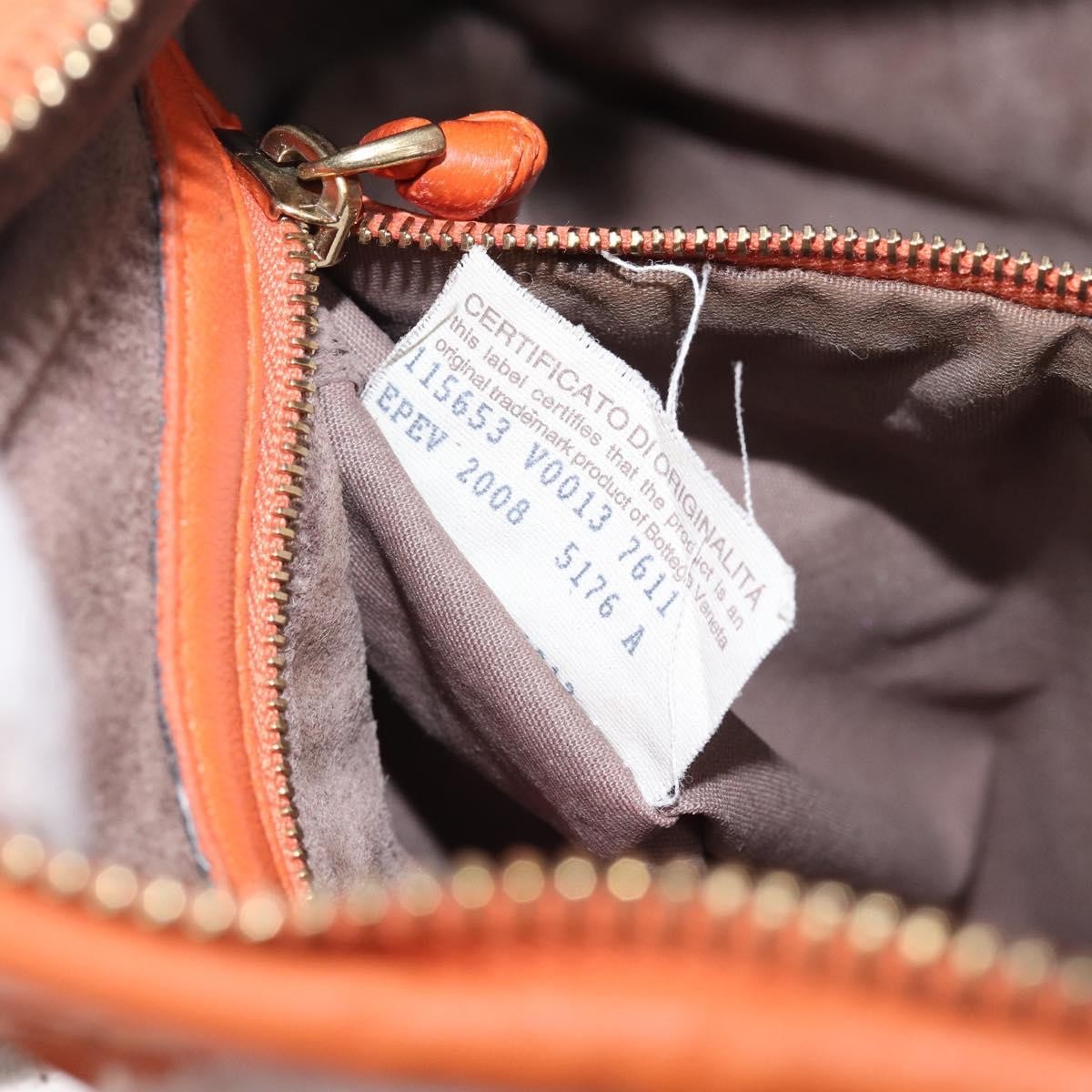 Bottega Veneta Veneta Hobo Intrecciato Nappa Orange Leather Shoulder Bag Bag (Pre-Owned)