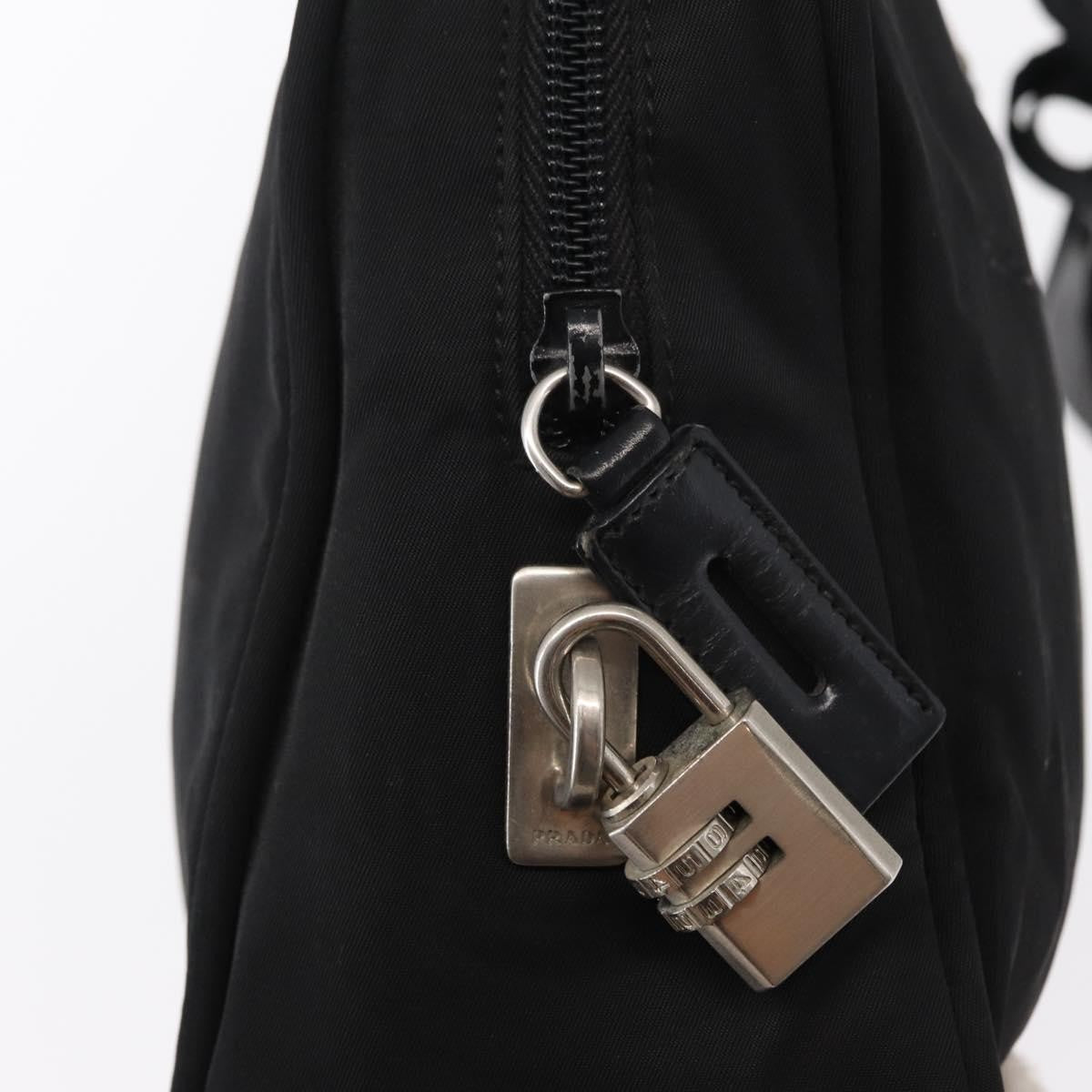 Prada Bowling Shoulder Tessuto Black Nylon Shoulder Bag Bag (Pre-Owned)