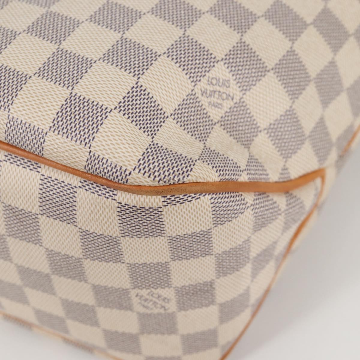 Louis Vuitton Delightful Nm Damier Ebene White Canvas Bag (Pre-Owned)