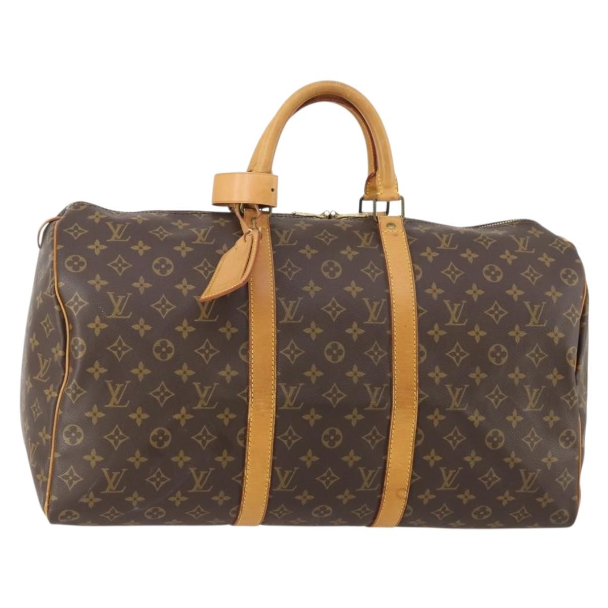 Louis Vuitton Keepall Monogram Canvas Brown Canvas Travel Bag Bag (Pre-Owned)