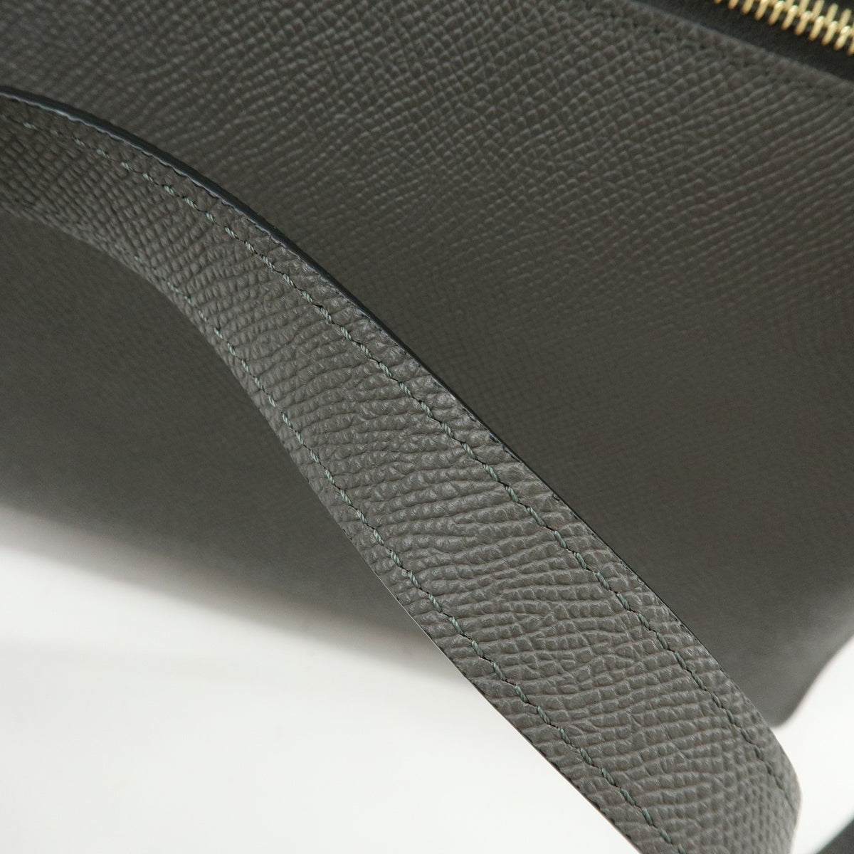 Celine Belt Textured Leather Gray Calfskin Handbag (Pre-Owned)