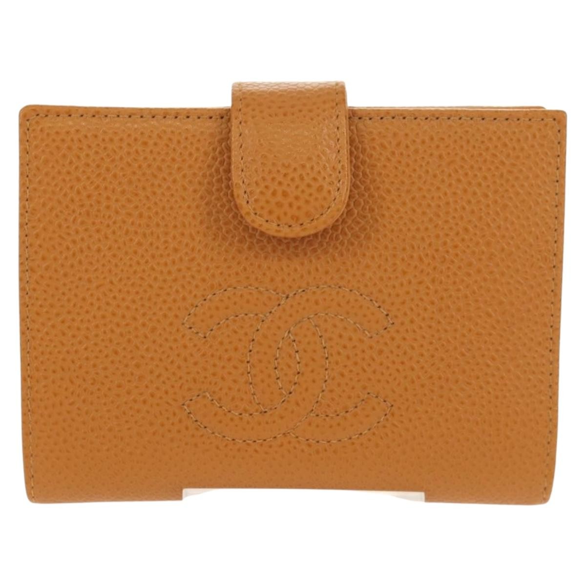 Chanel Timeless Cc French Caviar Brown Leather Wallets Accessory (Pre-Owned)