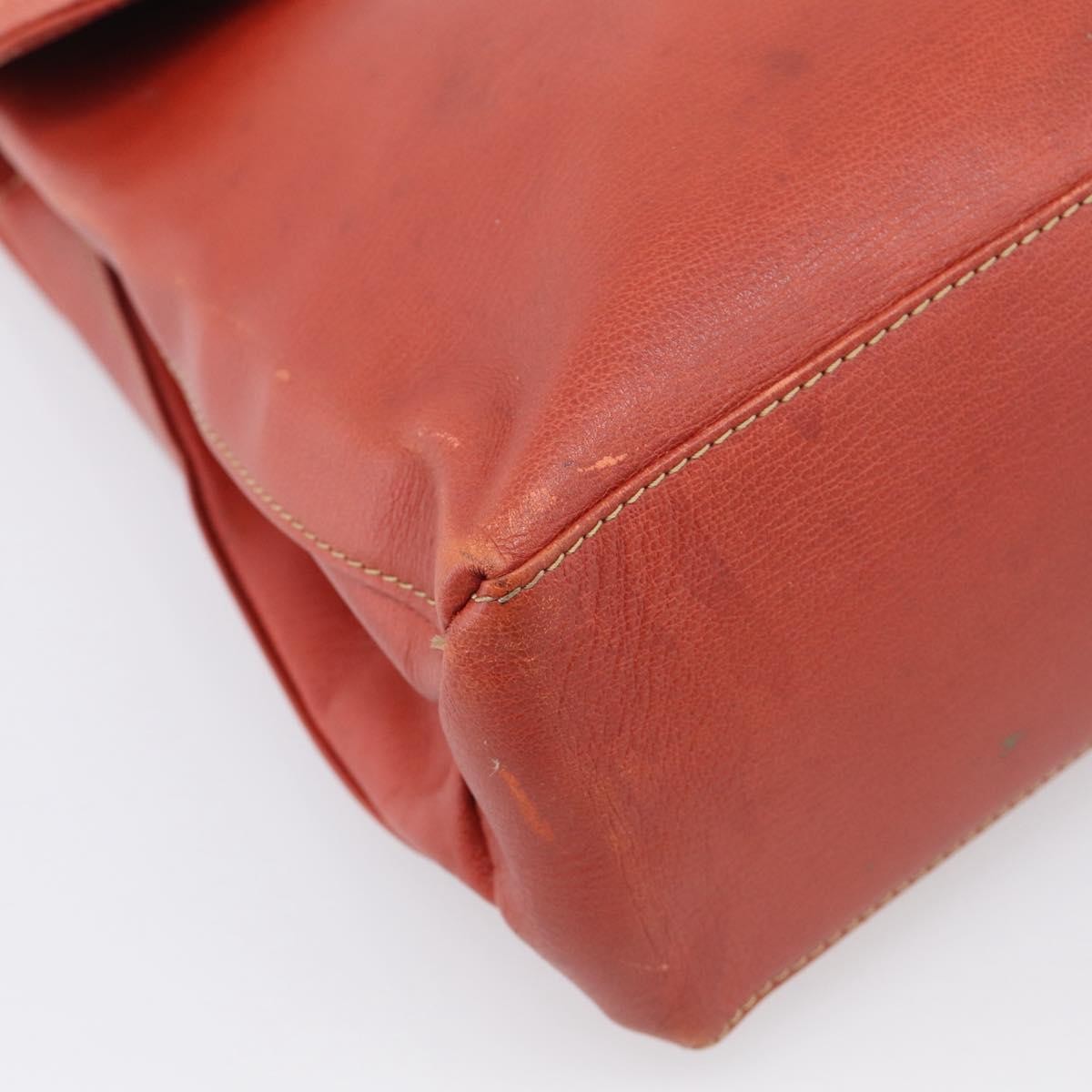 Loewe Vintage Velazquez Top Handle Leather Orange Leather Handbag (Pre-Owned)
