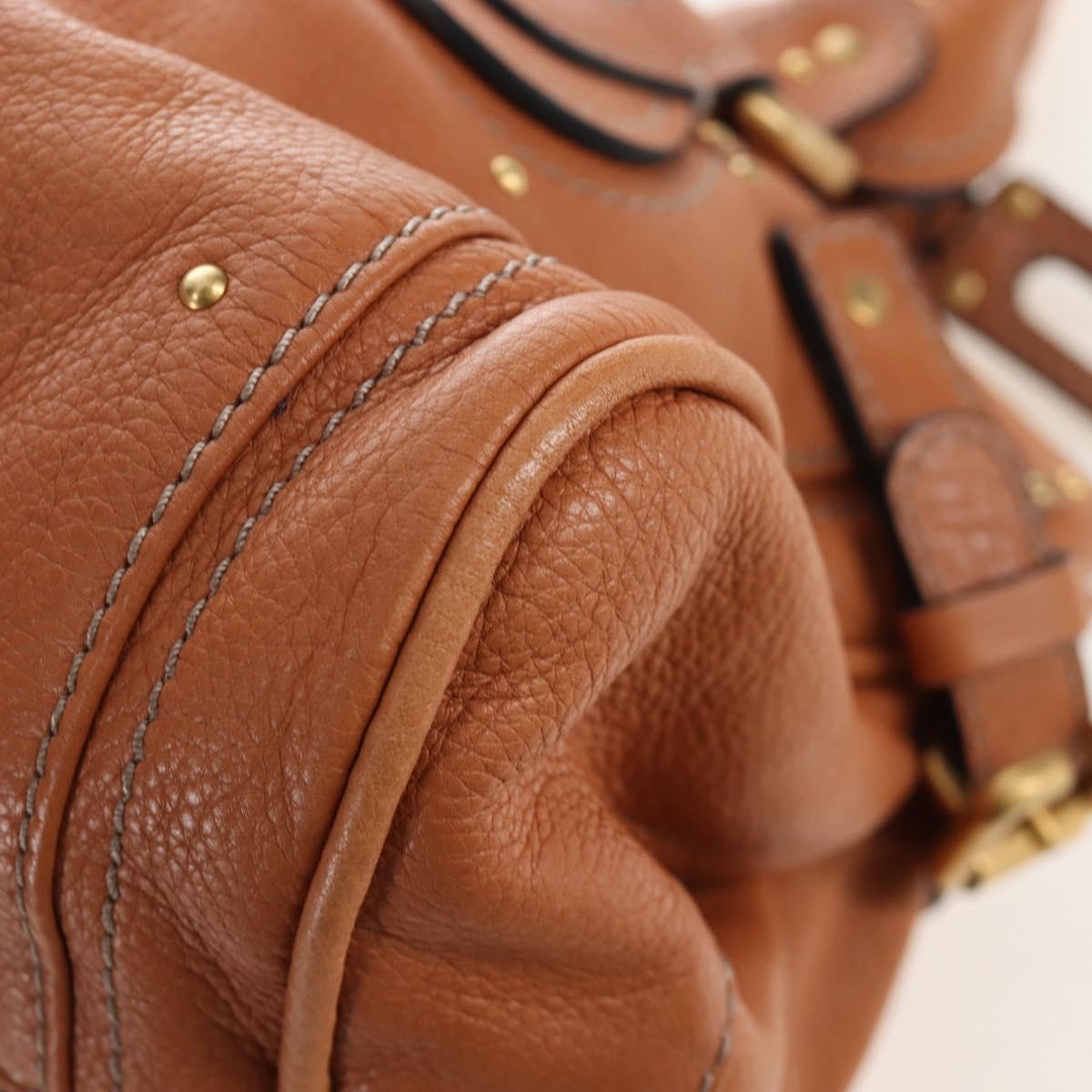 Chloe Paddington Leather Brown Leather Tote Bag Bag (Pre-Owned)