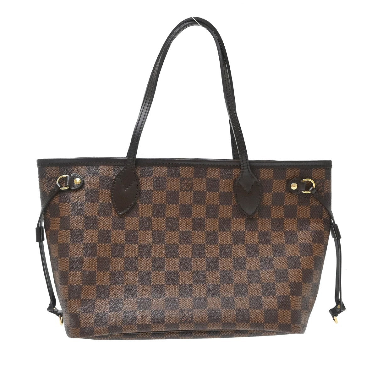 Louis Vuitton Neverfull Tote Damier Ebene Brown Canvas Tote Bag Bag (Pre-Owned)