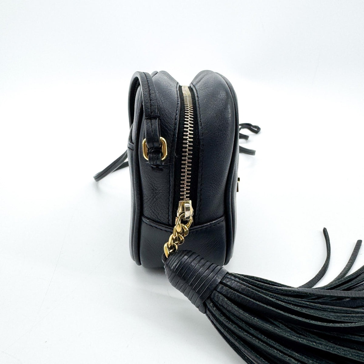 Saint Laurent Classic Monogram Blogger Leather Black Leather Crossbody Bag Bag (Pre-Owned)