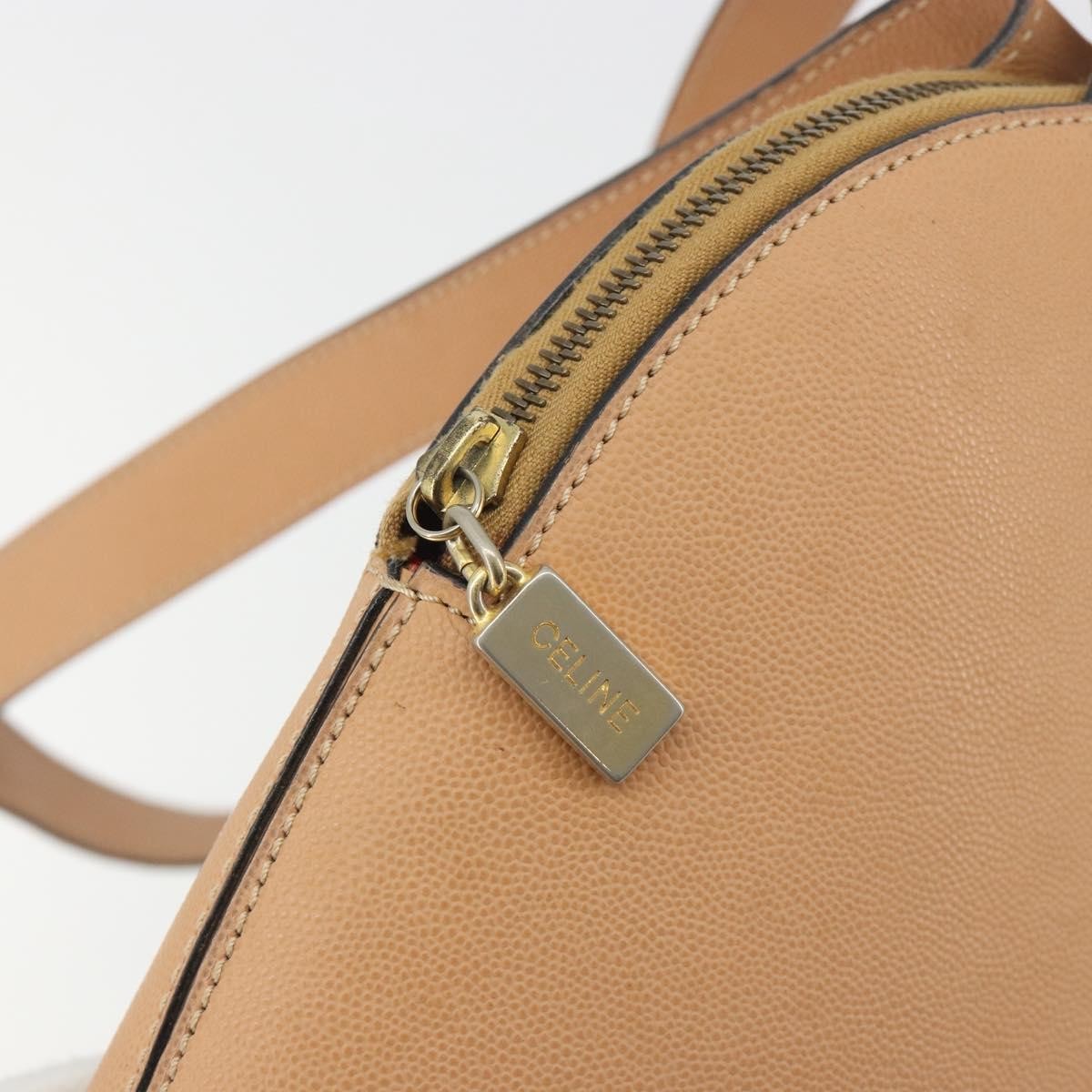 Celine Vintage Leather Beige Leather Shoulder Bag Bag (Pre-Owned)