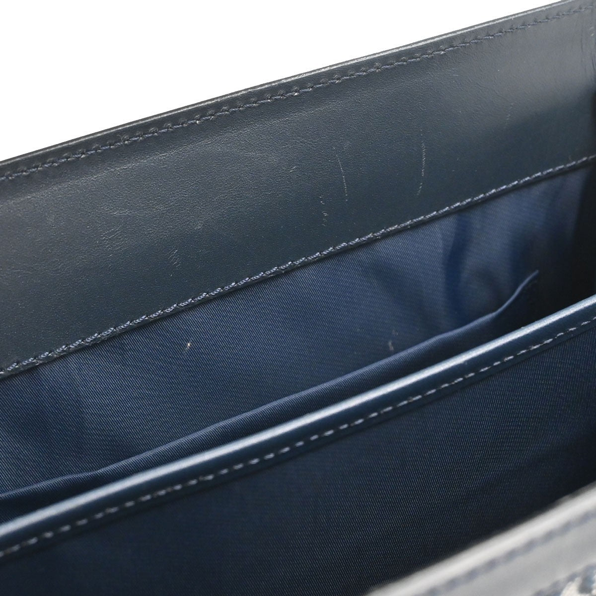 Christian Dior Vintage Trotter Pocket Diorissimo Canvas Navy Canvas Tote Bag Bag (Pre-Owned)