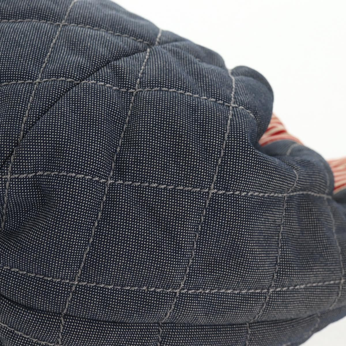Chanel Stretch Spirit Cabas Quilted Denim Blue Denim_Jeans Bag (Pre-Owned)