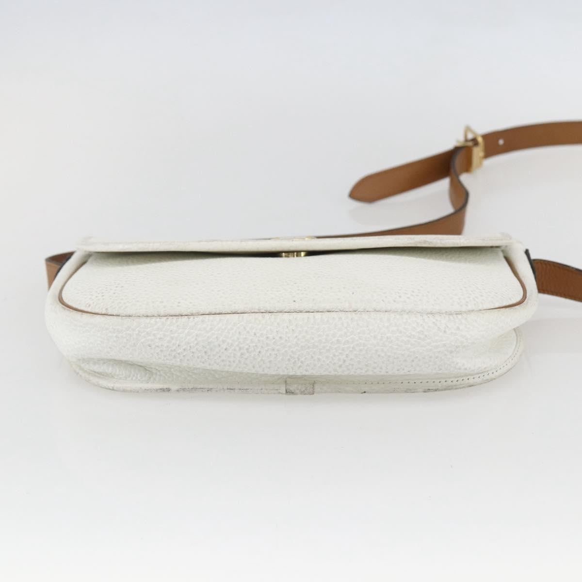 Christian Dior Vintage Leather White Leather Shoulder Bag Bag (Pre-Owned)