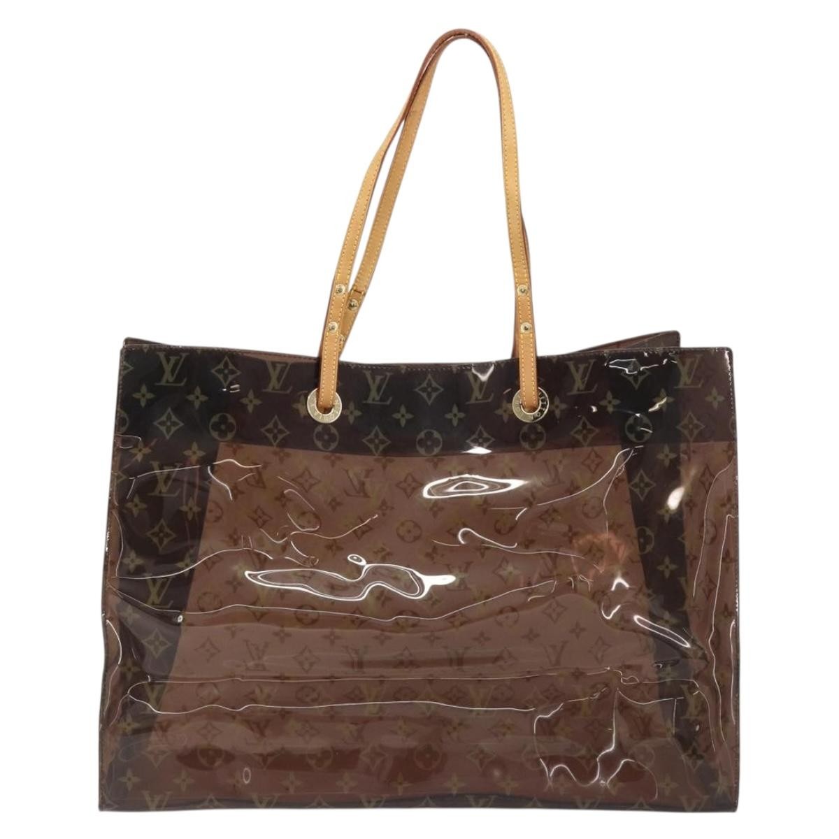 Louis Vuitton Ambre Sac Cabas Monogram Vinyl Brown Plastic Tote Bag Bag (Pre-Owned)