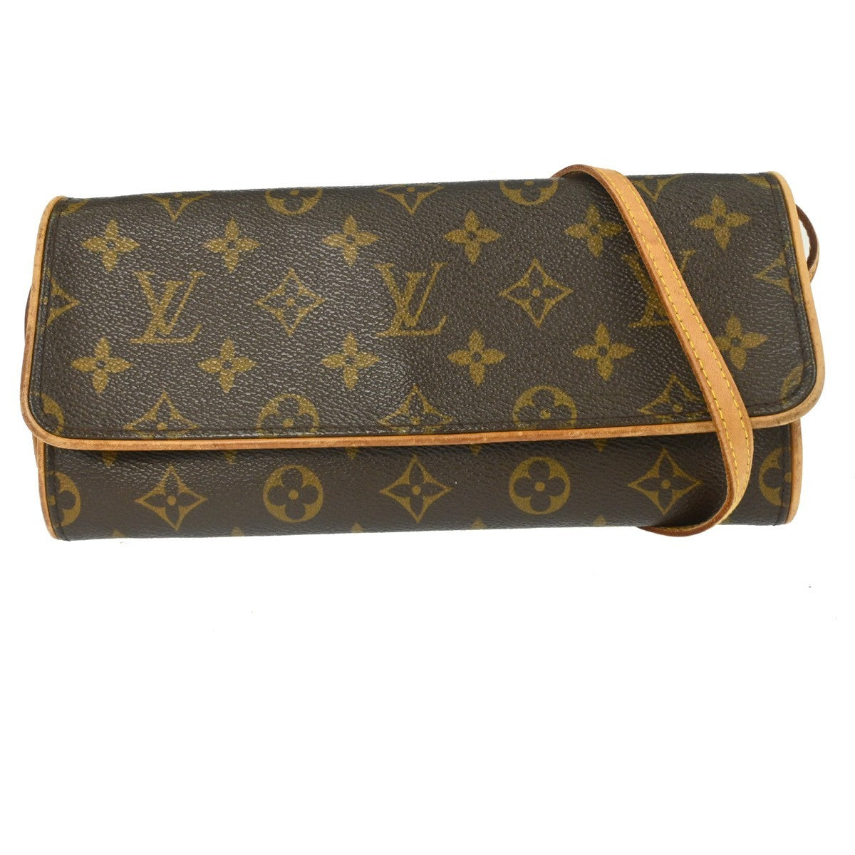 Louis Vuitton Twin Monogram Canvas Brown Canvas Handbag (Pre-Owned)