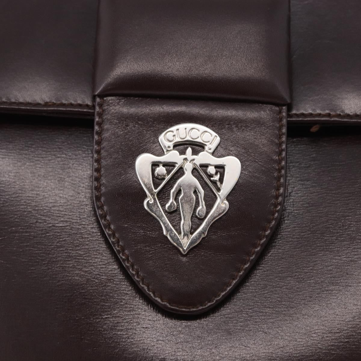 Gucci Vintage Leather Brown Leather Shoulder Bag Bag (Pre-Owned)
