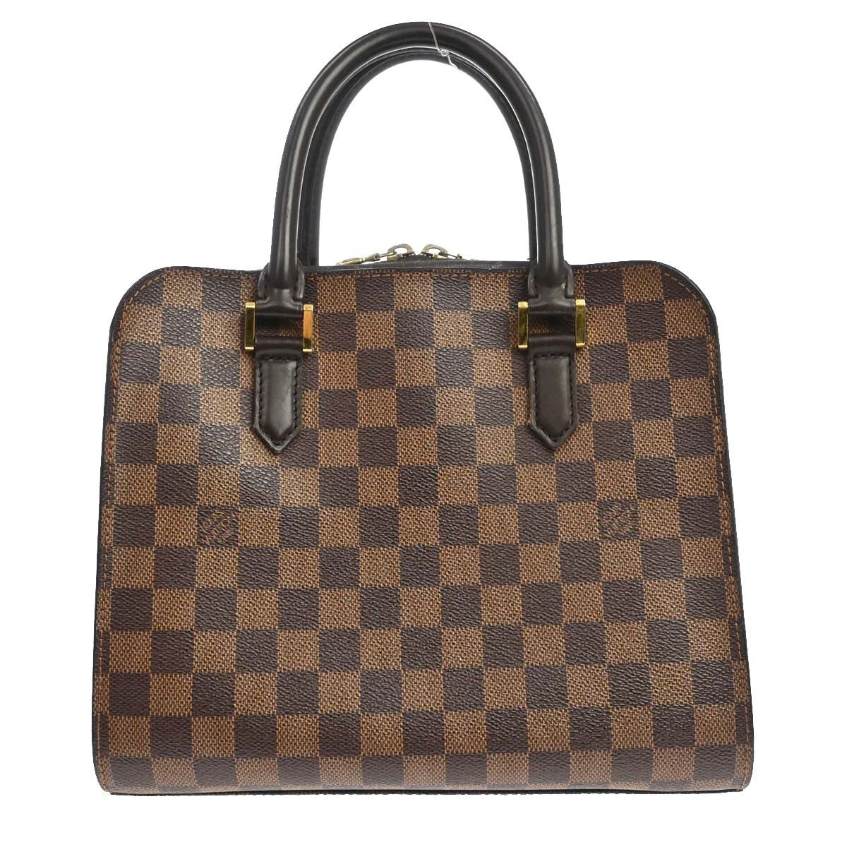 Louis Vuitton Triana Damier Ebene Brown Canvas Handbag (Pre-Owned)