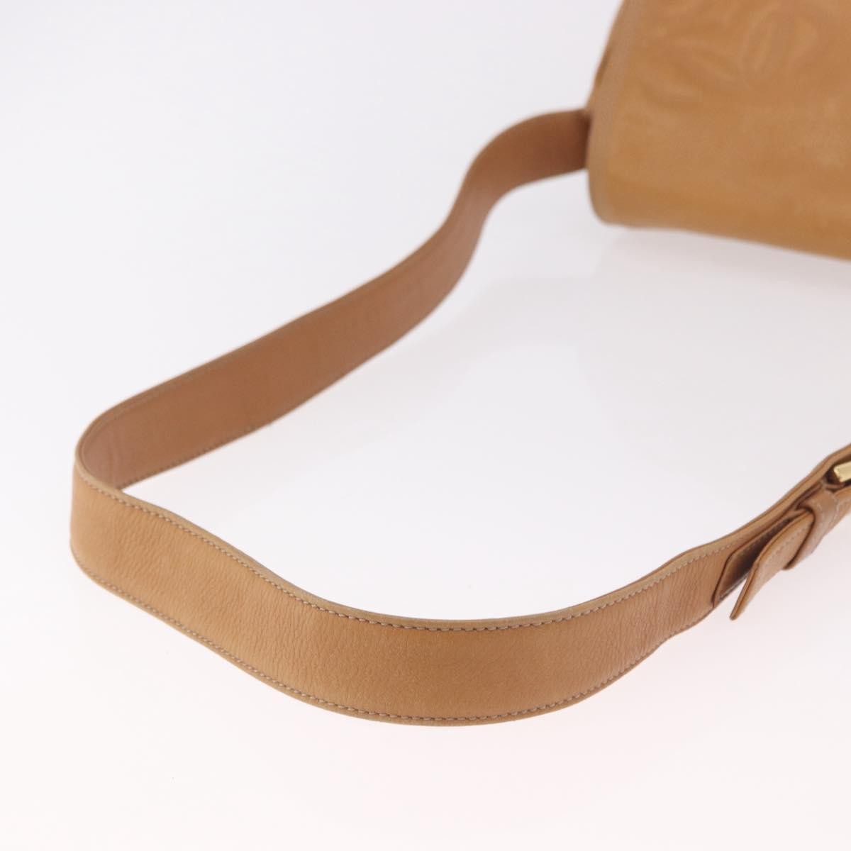 Loewe Anagram Leather Beige Leather Shoulder Bag Bag (Pre-Owned)