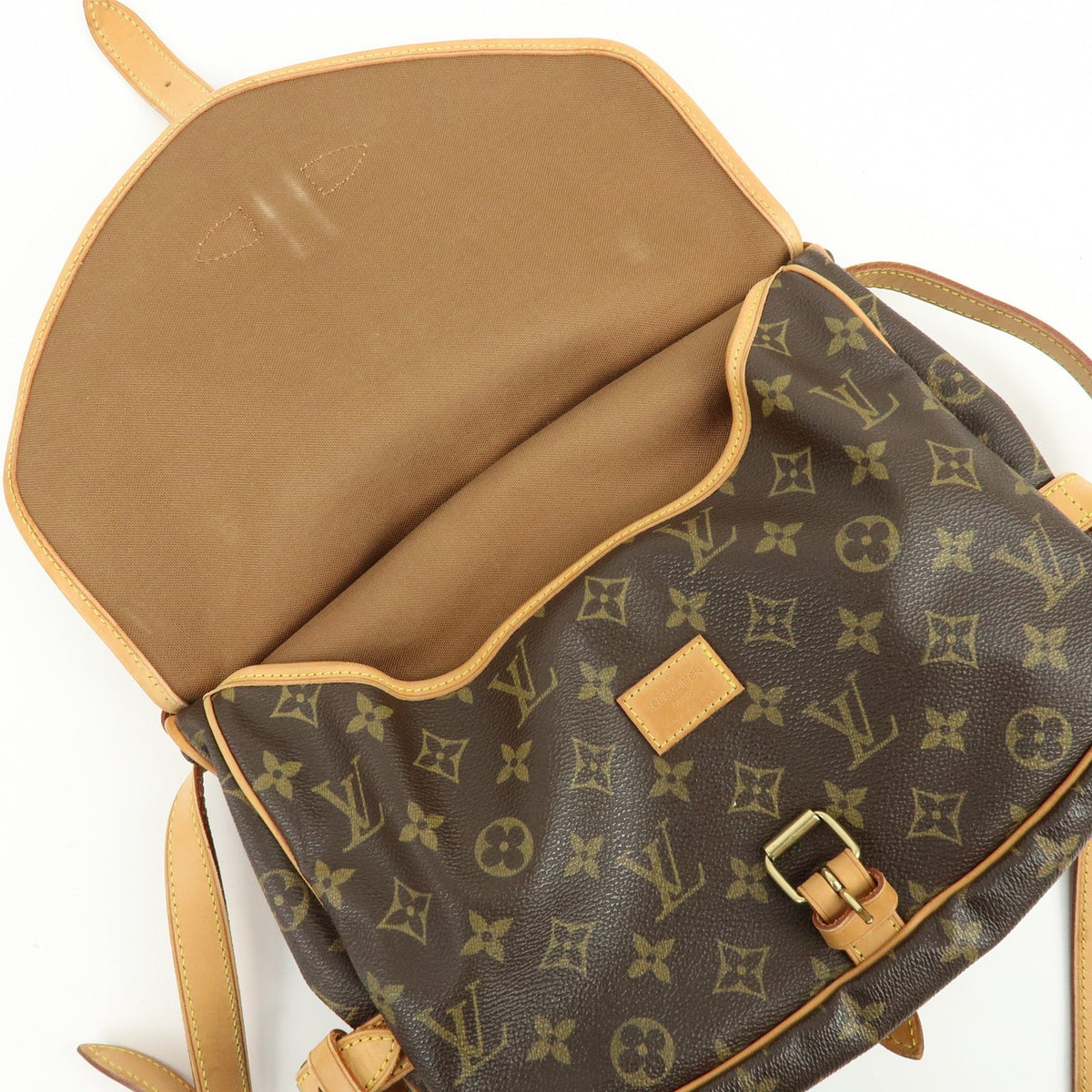 Louis Vuitton Saumur Monogram Canvas Brown Canvas Handbag (Pre-Owned)