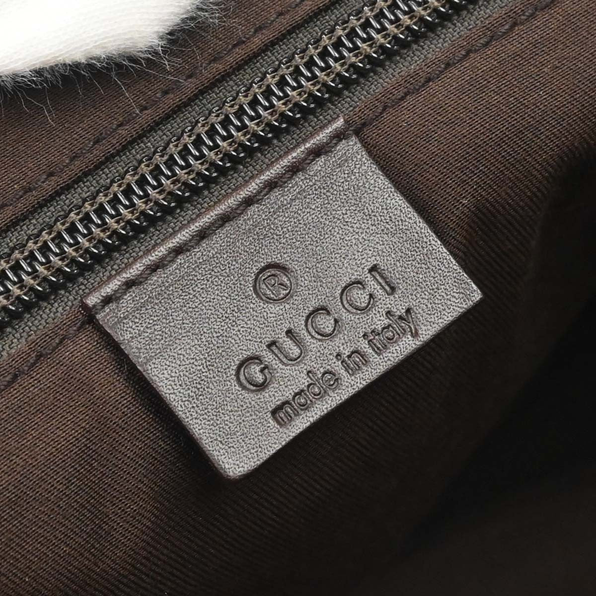 Gucci Buckle Messenger Gg Canvas Beige Canvas Handbag (Pre-Owned)