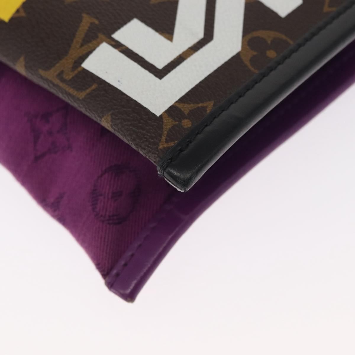 Louis Vuitton Double Flat Messenger Limited Edition Logo Story Monogram Canvas And Denim Multicolour Canvas Shoulder Bag Bag (Pre-Owned)