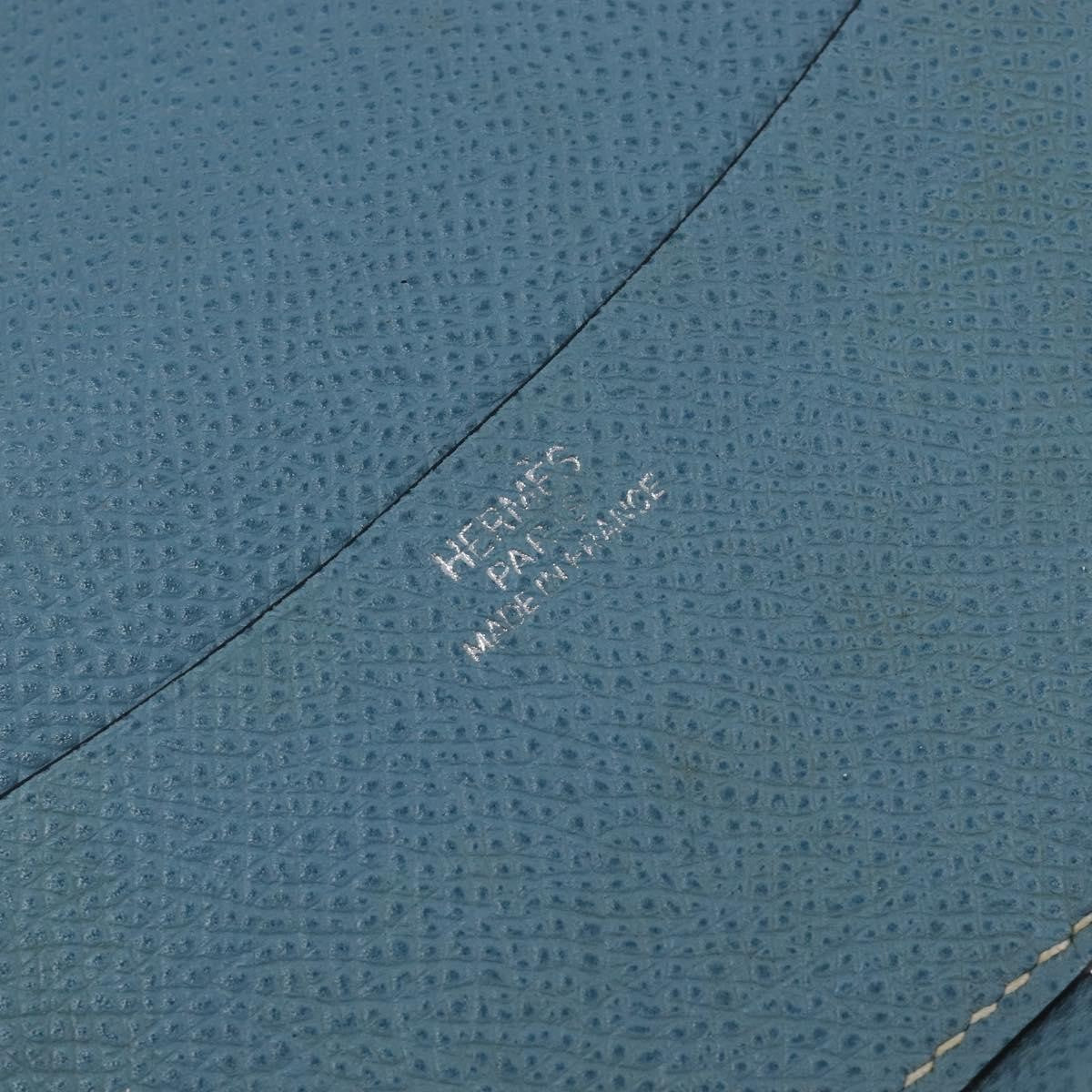 Hermes Vision Agenda Cover Leather Blue Leather Briefcase Bag (Pre-Owned)