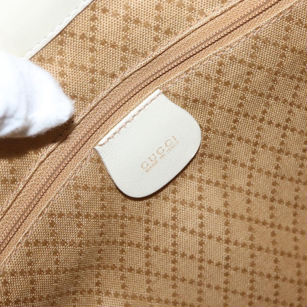Gucci Vintage Bamboo Leather Gold Leather Backpack Bag (Pre-Owned)