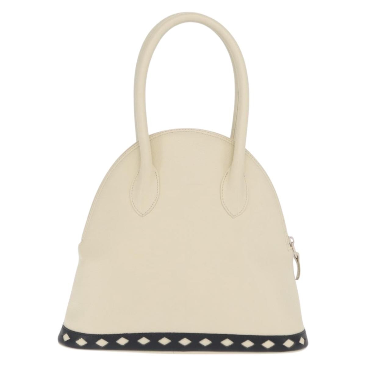 Saint Laurent Vintage Handbag Leather White Leather Handbag (Pre-Owned)