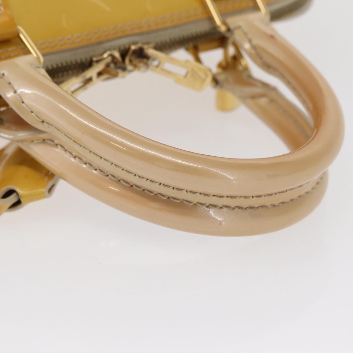 Louis Vuitton Alma Patent Leather Yellow Patent_Leather Handbag (Pre-Owned)