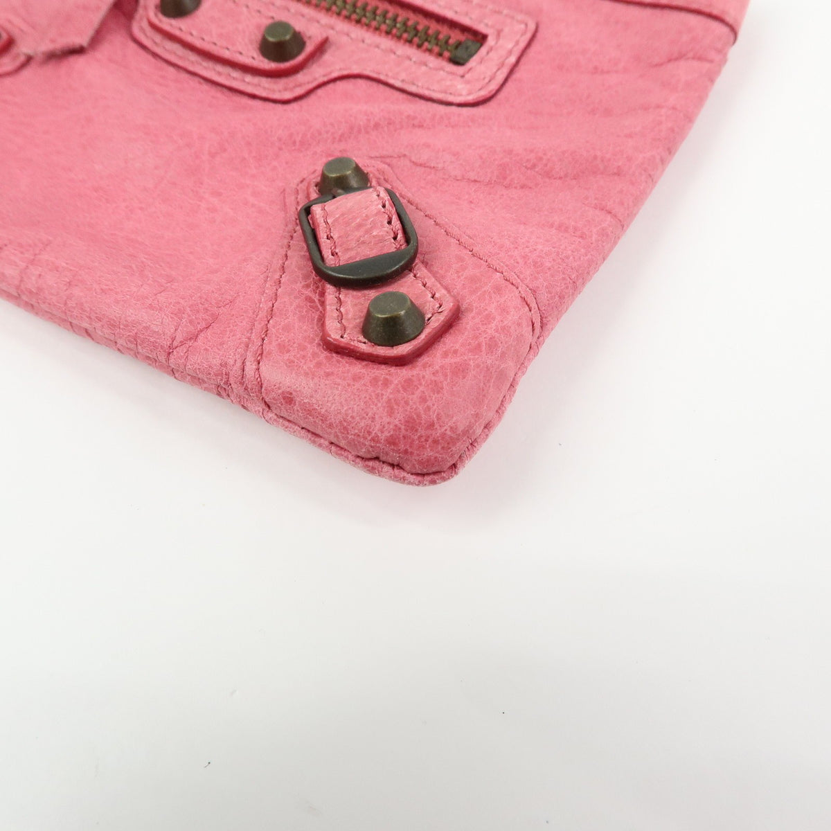 Balenciaga Classic Studs Reporter Leather Pink Leather Crossbody Bag Bag (Pre-Owned)