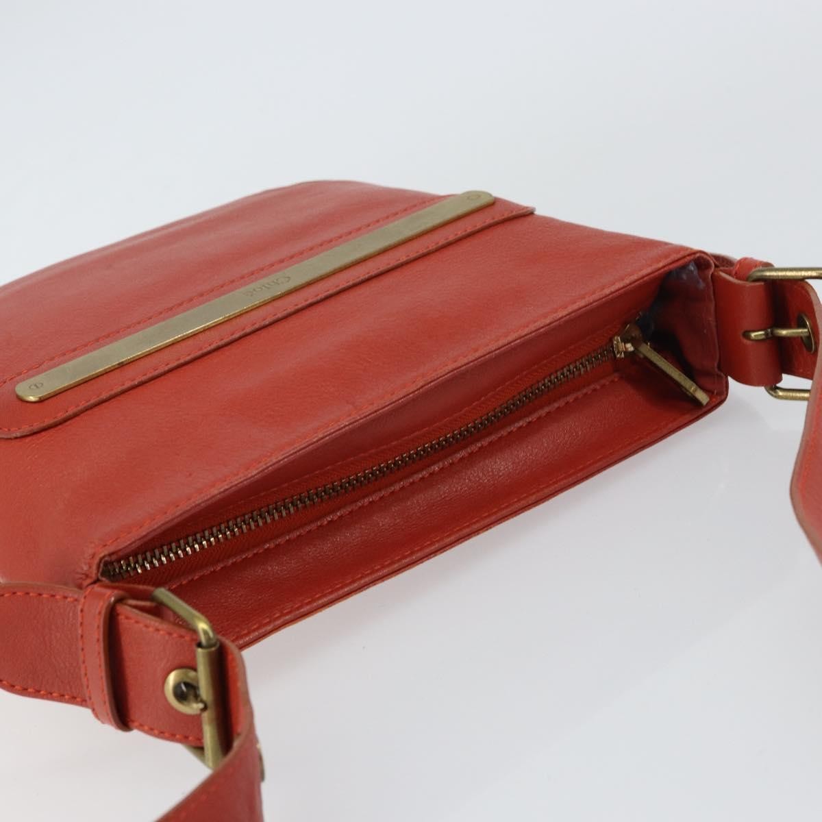 Chloe Vintage Leather Orange Leather Shoulder Bag Bag (Pre-Owned)