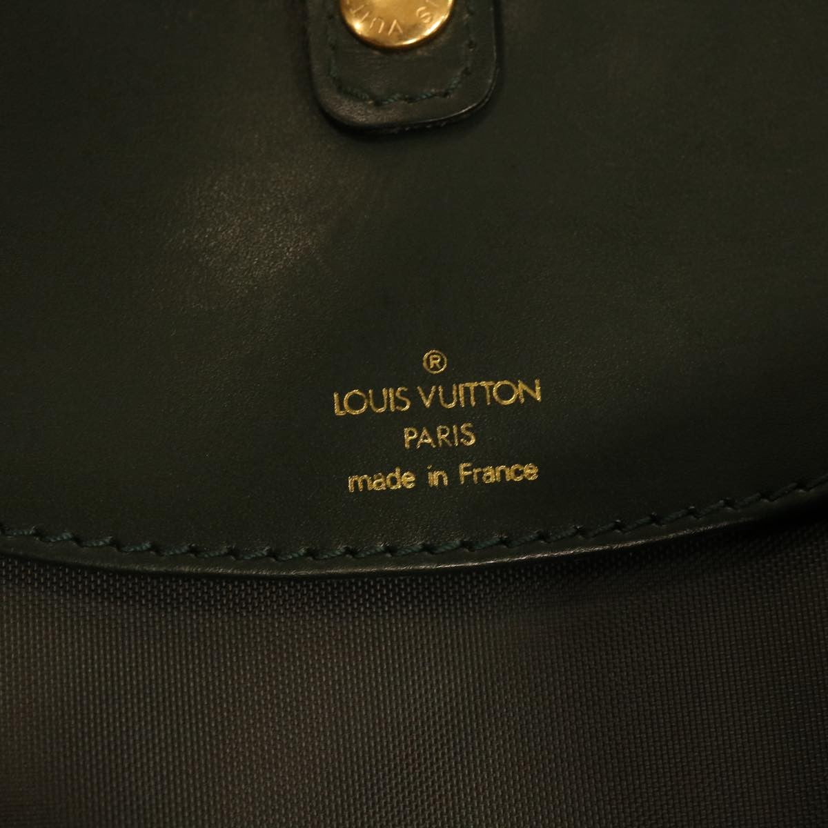 Louis Vuitton Vintage Garment Cover Monogram Canvas Green Leather Travel Bag Bag (Pre-Owned)