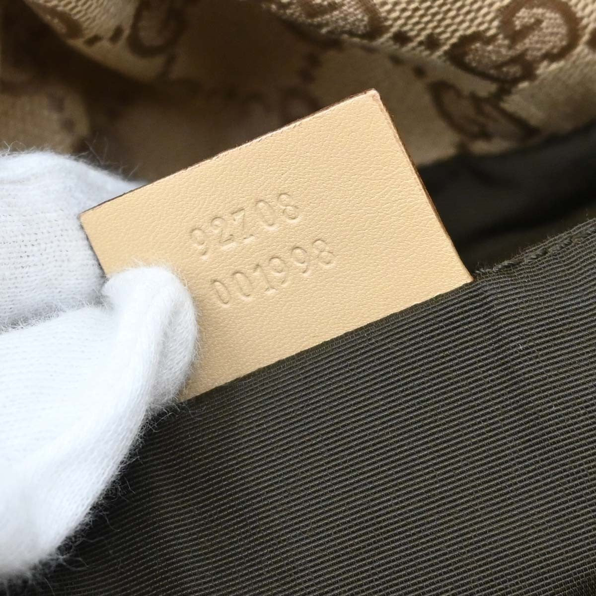 Gucci Bamboo Frame Satchel Gg Canvas Beige Canvas Handbag (Pre-Owned)