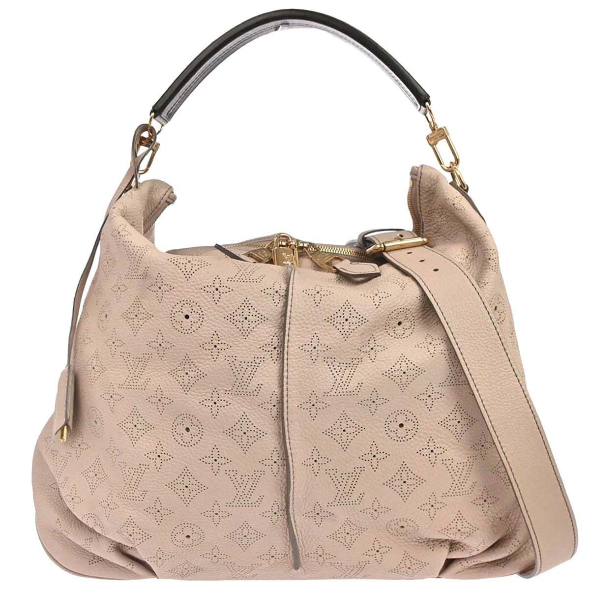 Louis Vuitton Selene Mahina Leather Beige Leather Handbag (Pre-Owned)