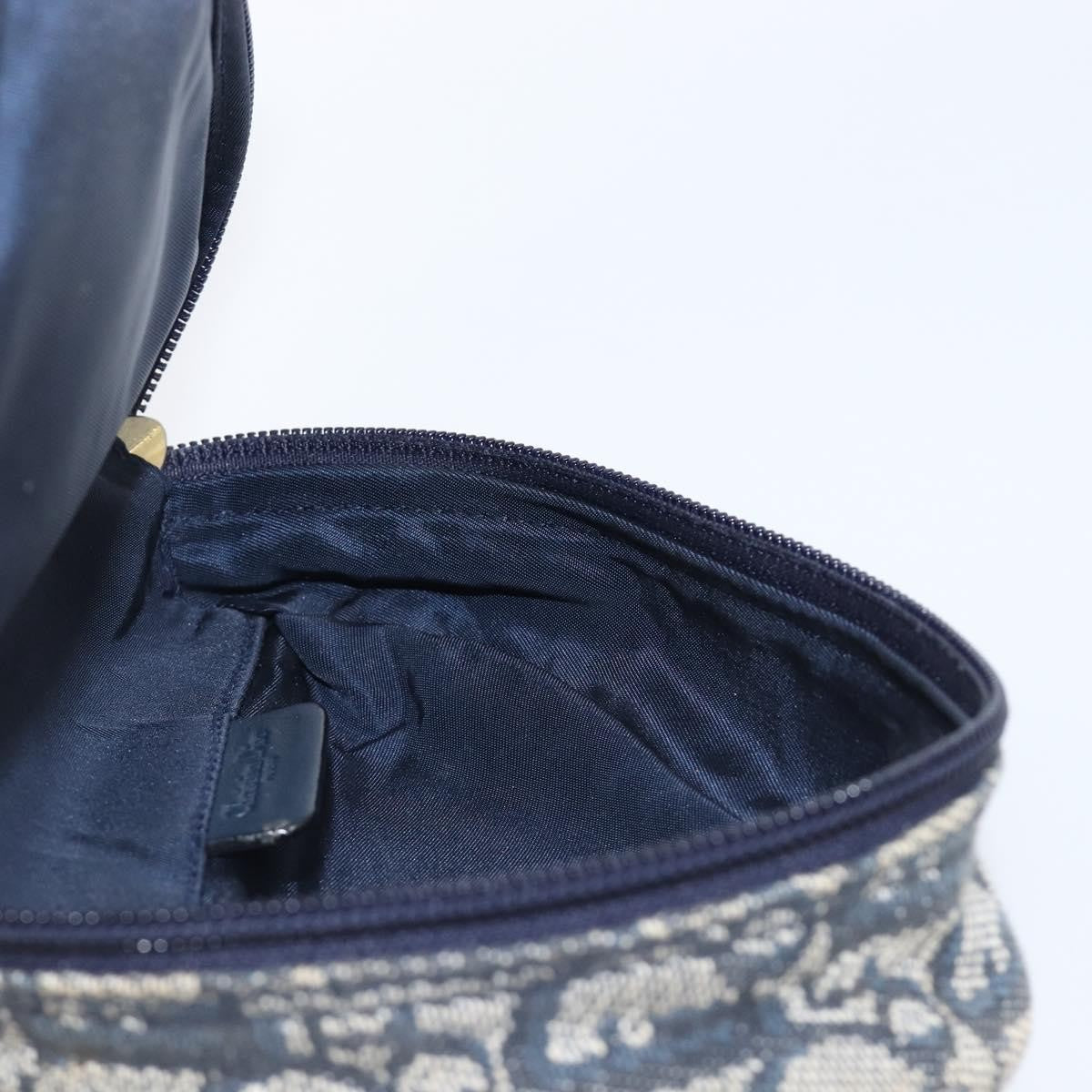 Christian Dior Saddle Zip Diorissimo Canvas Navy Canvas Clutche & Pouche Bag (Pre-Owned)