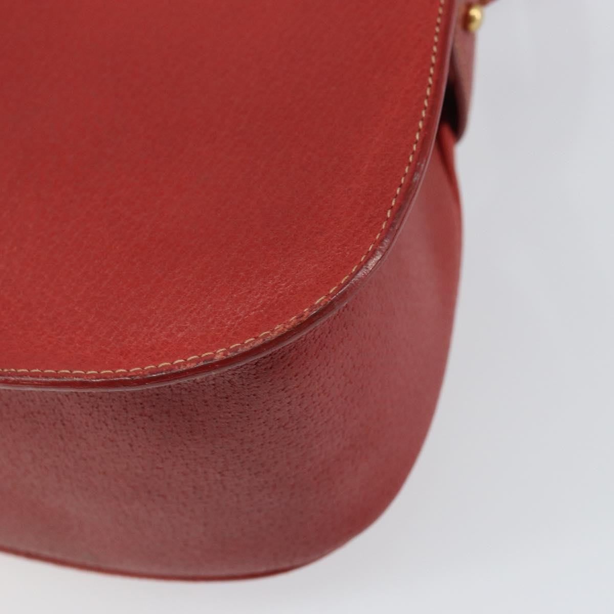 Gucci Vintage Leather Red Leather Shoulder Bag Bag (Pre-Owned)