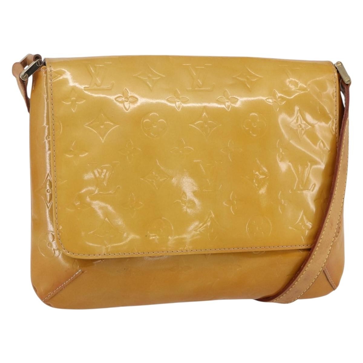 Louis Vuitton Thompson Street Monogram Vernis Beige Patent_Leather Shoulder Bag Bag (Pre-Owned)