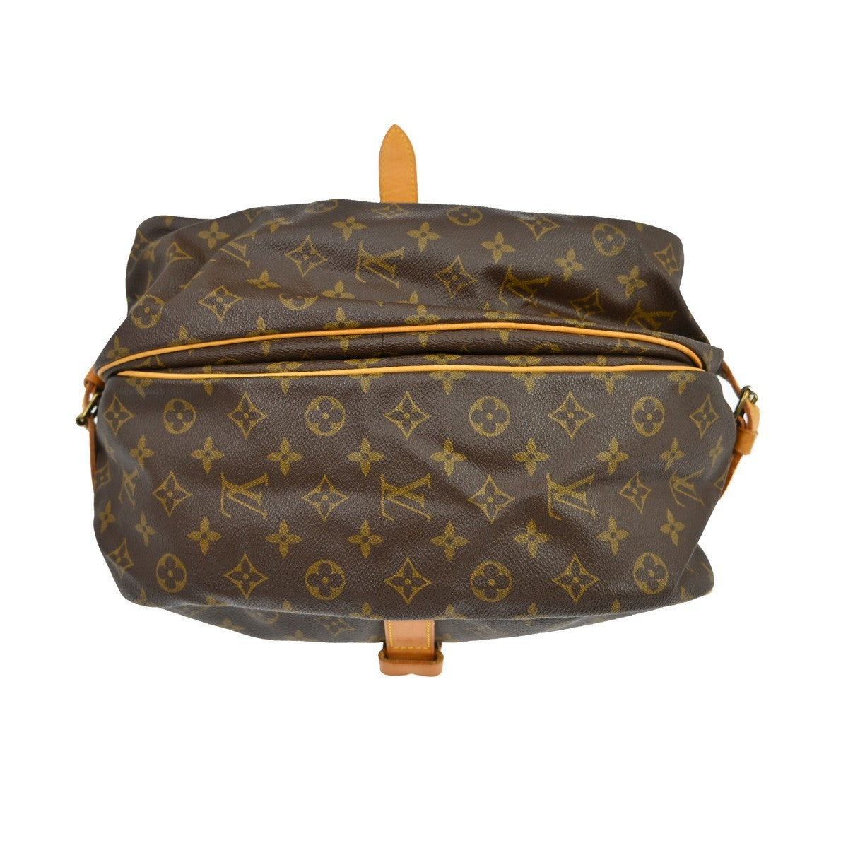 Louis Vuitton Saumur Monogram Canvas Brown Canvas Shoulder Bag Bag (Pre-Owned)